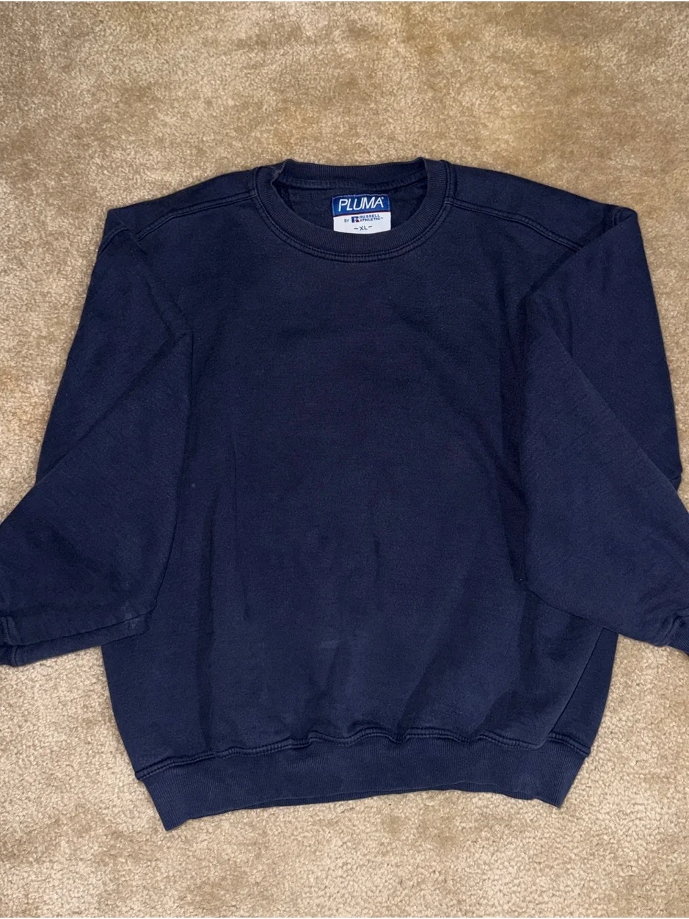 Vintage 90s Pluma by Russell Athletic Navy Crewneck Pullover XL
